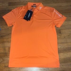 Medium Slim Fit Orange J Lindeberg polo shirt